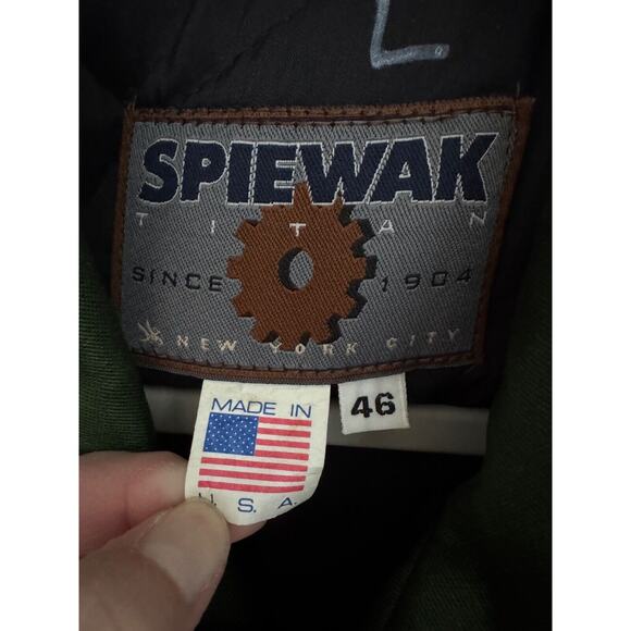 Vintage Spiewak Quilted Parka Mens Size 46  USA NWOT Quality Work Wear Green - Picture 10 of 10